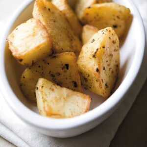 Roast potatoes with bay leaves