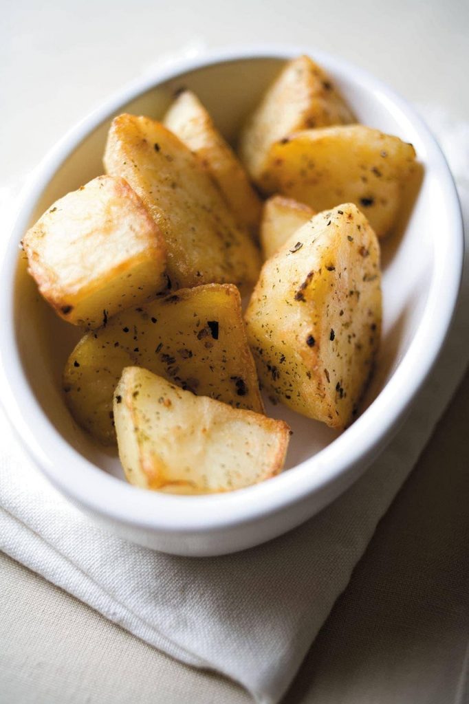 Crispy low-fat roast potatoes