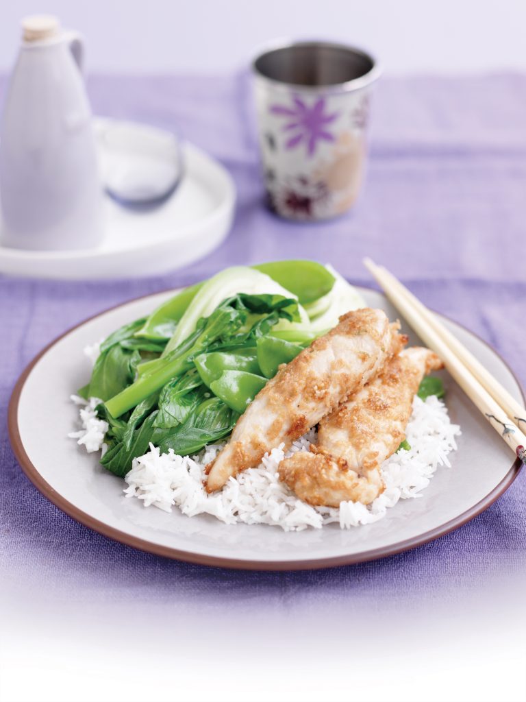 Ginger-lime chicken with Asian greens