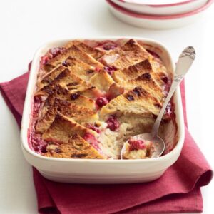 HFG red berry bread and butter pudding