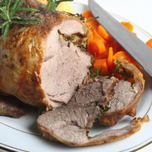 Healthy roast lamb