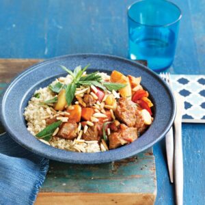 Lamb and vegetable tagine with mint couscous