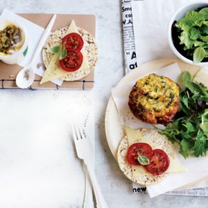 Lunchbox: Broccoli, salmon and herb frittatas + snacks