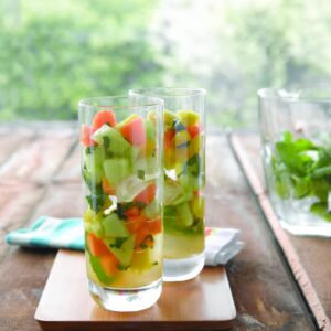 Melon, mint and ginger cooler