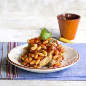 Mexican-style homemade baked beans