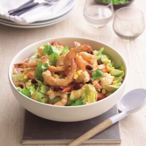 Mexican-style prawn and avocado salad