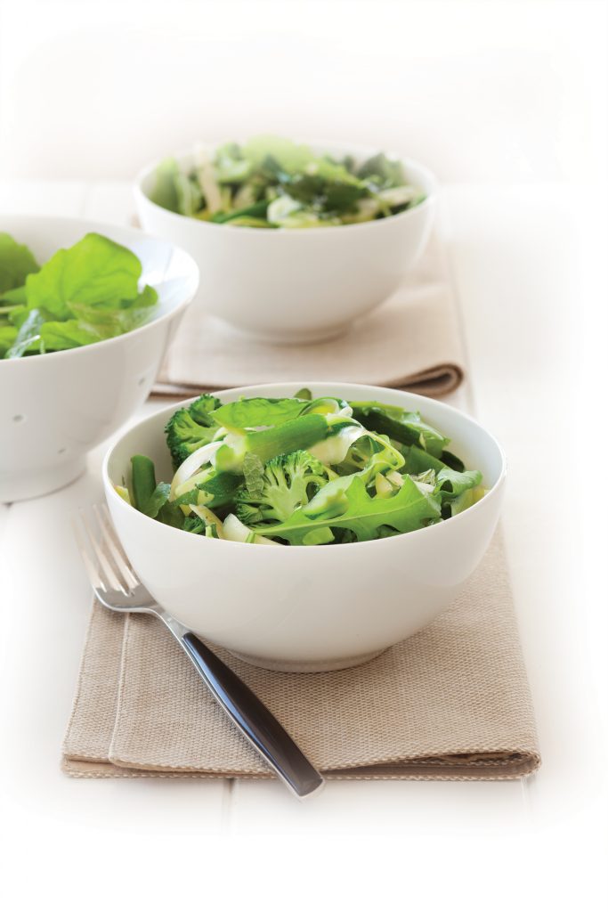 Minty tossed greens