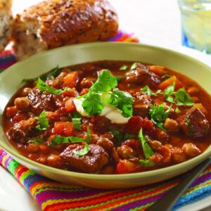 Moroccan-style lamb and chickpea soup