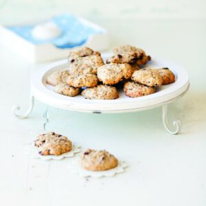 Oats, coconut and sultana cookies
