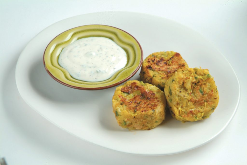 Parsnip and coriander cakes