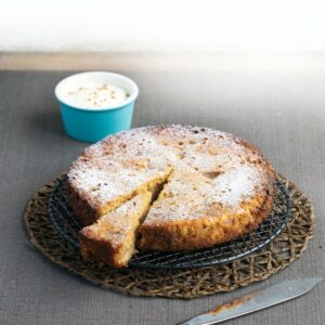 Pear and double ginger cake