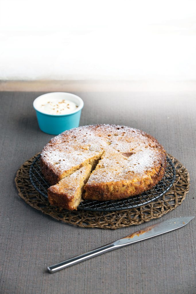Pear and double ginger cake