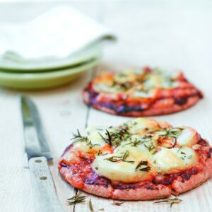 Potato and rosemary pita pizzas