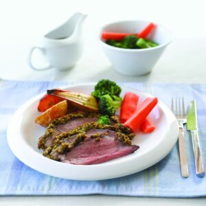 Roast beef with horseradish and herb crust
