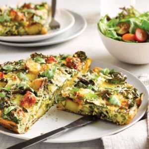 Roasted vege frittata with summer salad - Healthy Food Guide