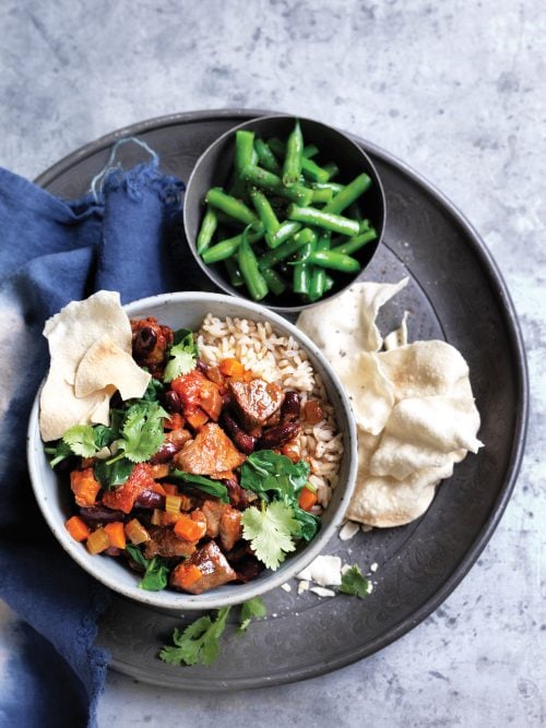 Slow-cooked lamb and bean curry - Healthy Food Guide