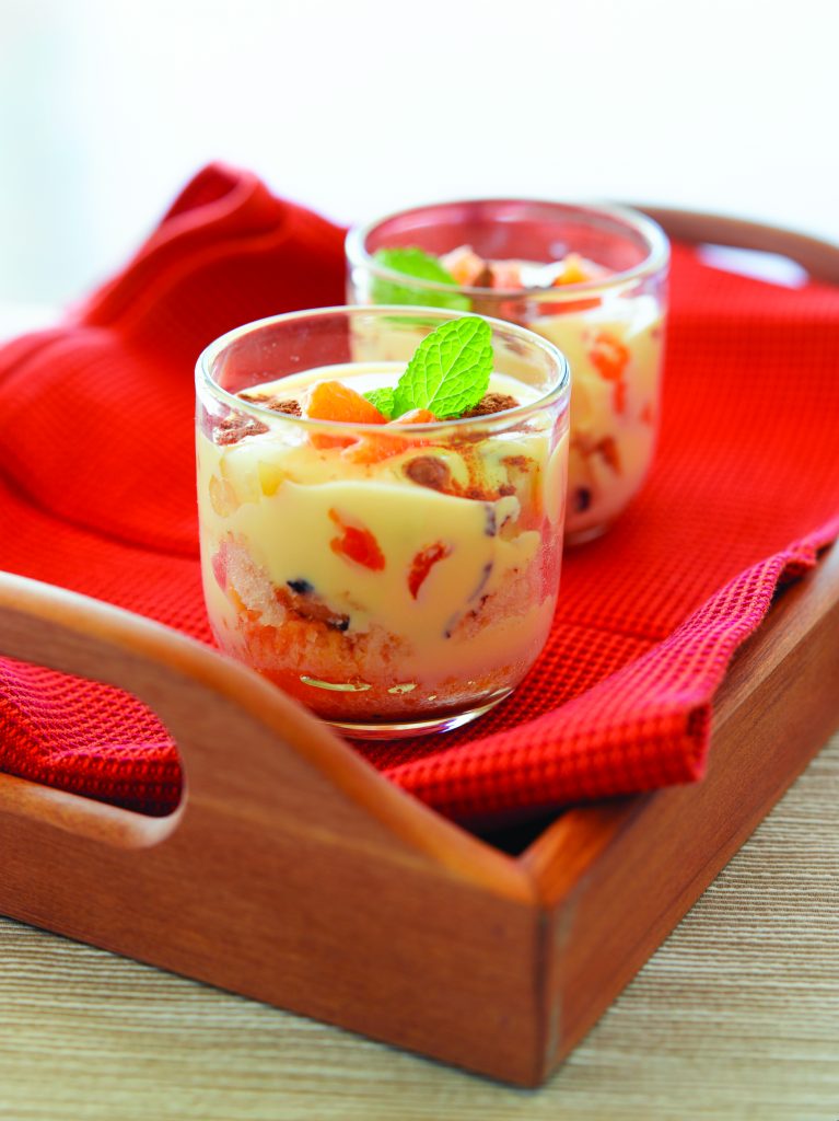 Spicy fruit trifle