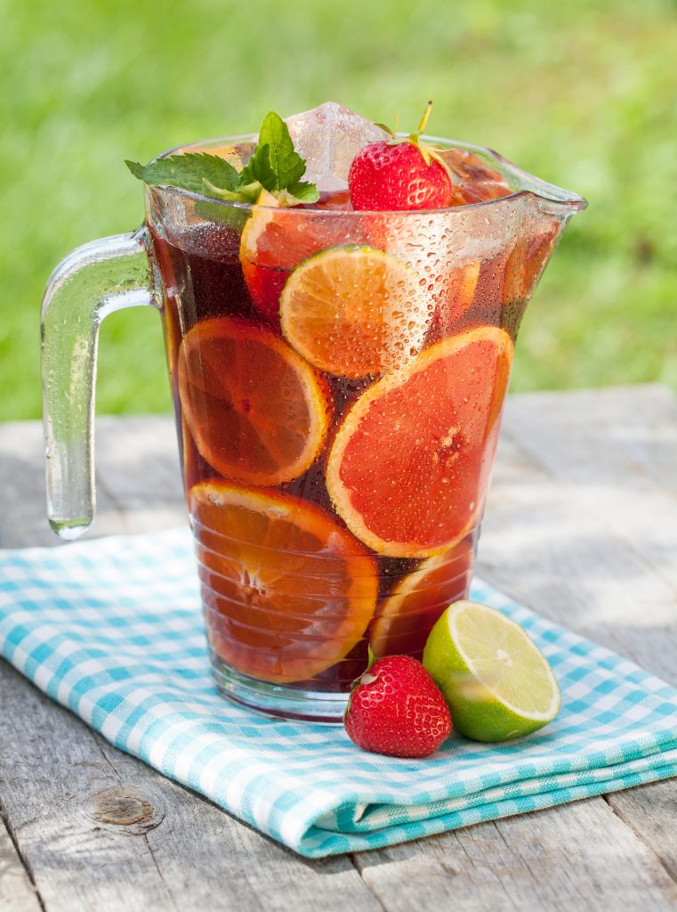 Strawberry and orange iced tea