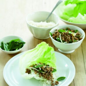 Thai pork lettuce wraps