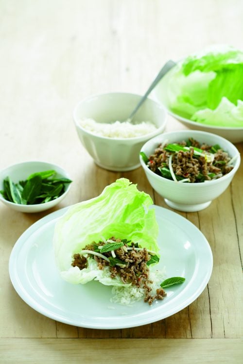 Thai pork lettuce wraps - Healthy Food Guide
