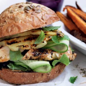 Tropical chicken burgers