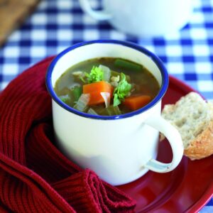 Vegetable and lentil soup