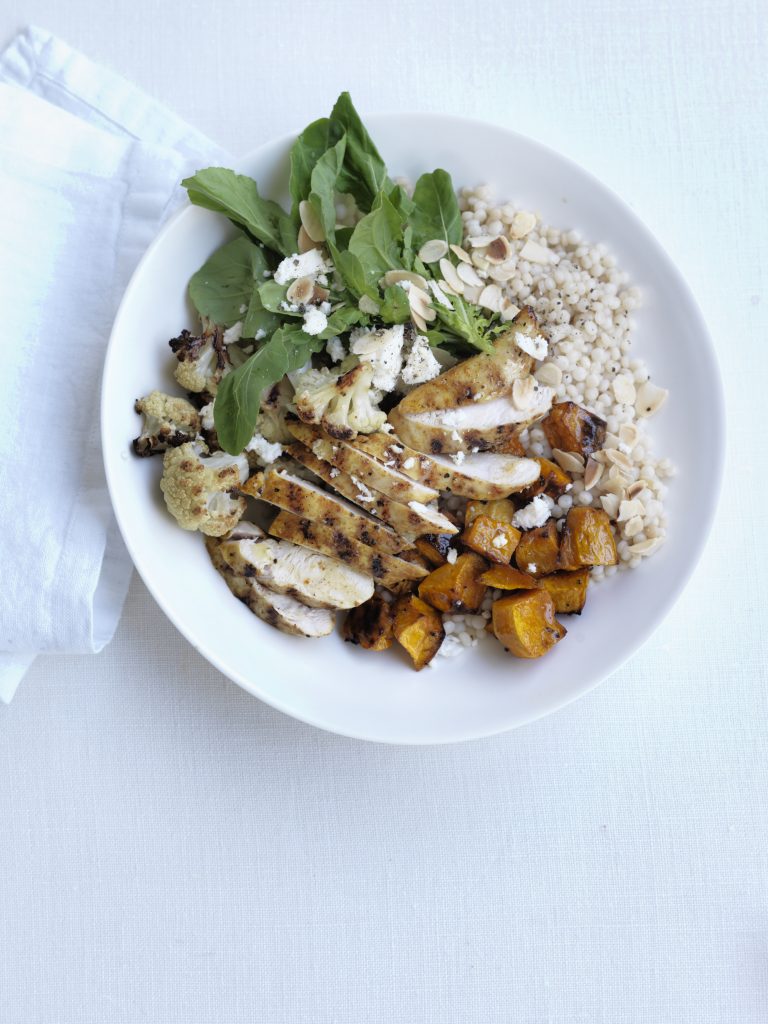 Warm Moroccan chicken and Israeli couscous salad