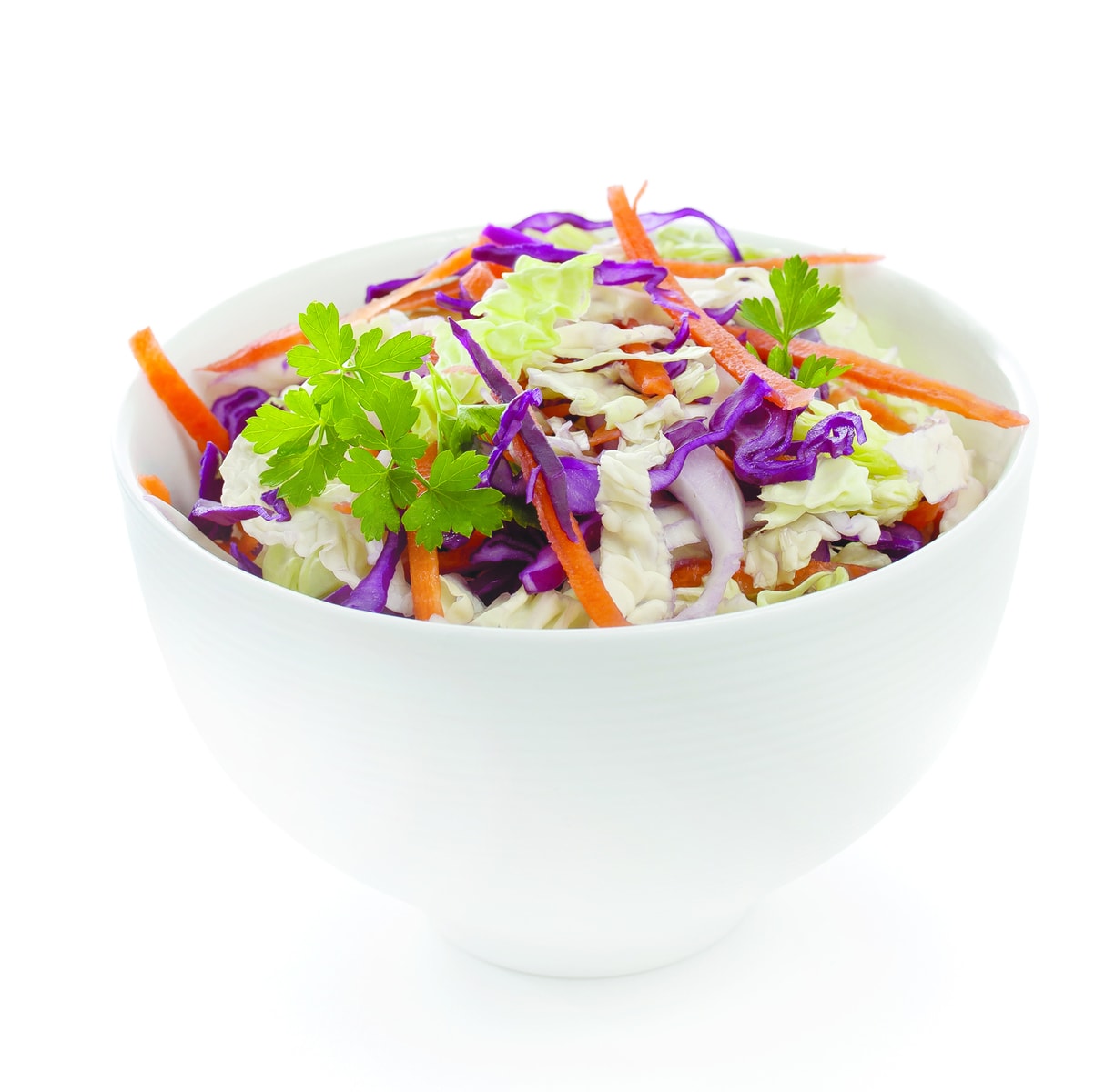 Bowl Of Salad On White Stock Photo - Download Image Now - Salad, Bowl,  Lettuce - iStock