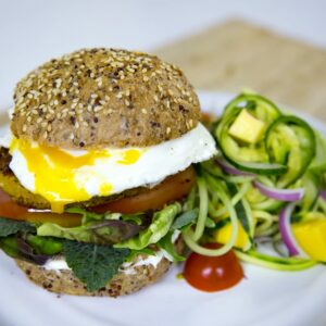 Chickpea and egg burgers