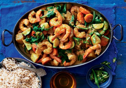 South Indian prawn and coconut curry