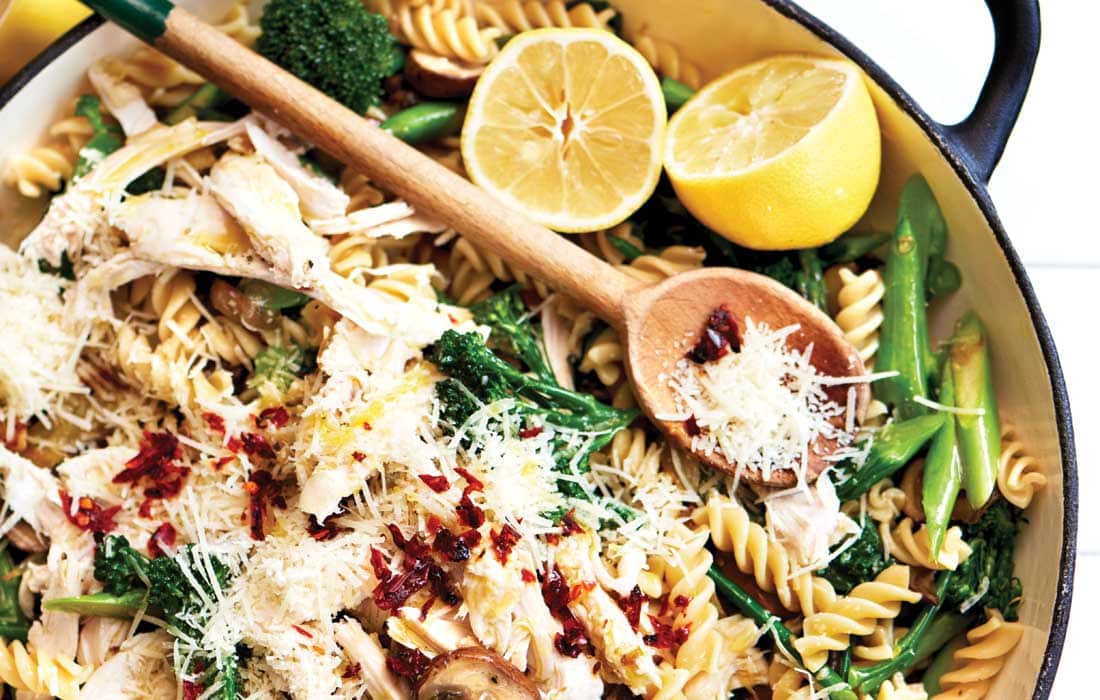 Lemony chicken and mushroom pasta - Healthy Food Guide