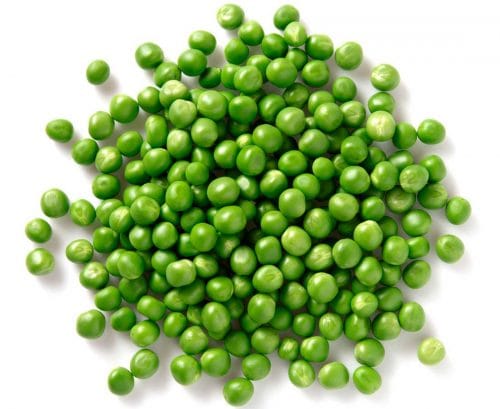 green peas in a pile