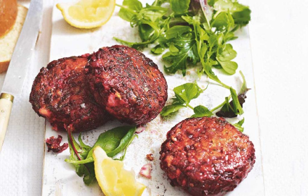 Beetroot burgers with feta