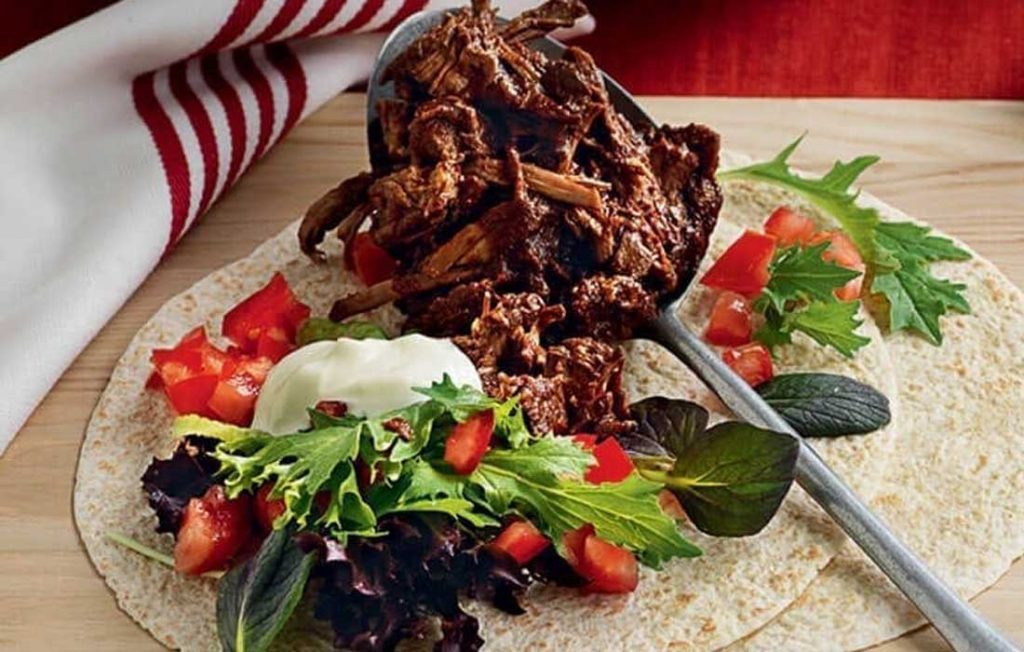 Slow-cooked pulled beef