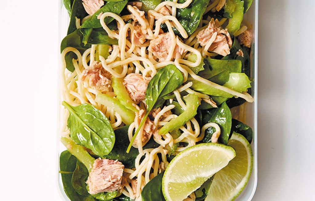 Chilli and lime tuna noodle salad