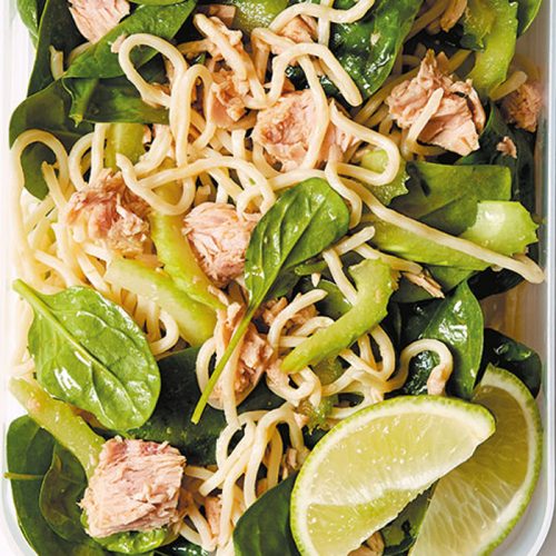 Chilli and lime tuna noodle salad