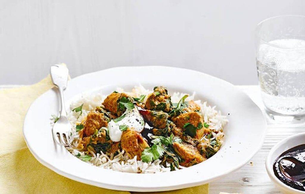 Healthier chicken curry