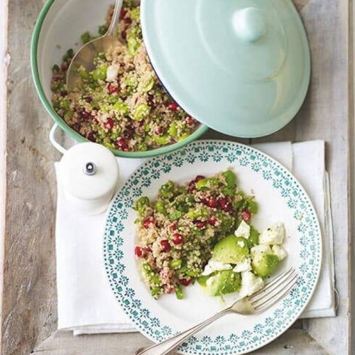 Gluten-free quinoa and pomegranate salad