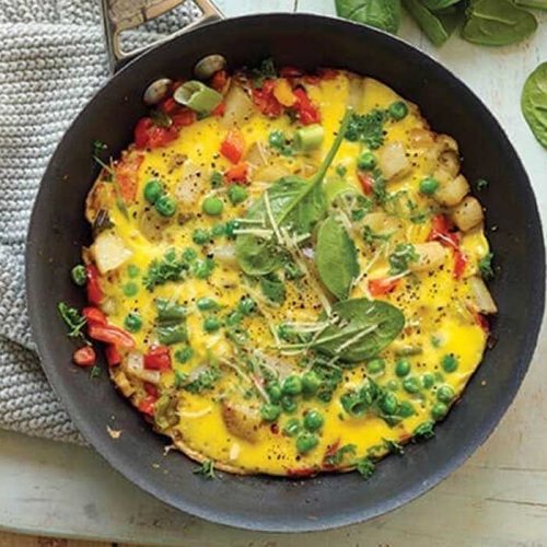 Green Spanish omelette