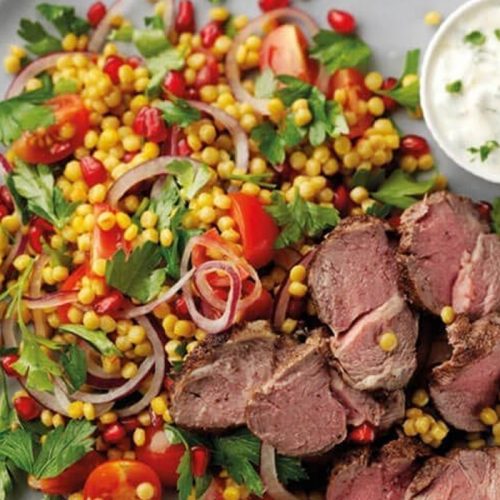 Spiced lamb with Persian couscous