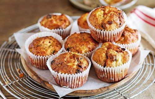 Banana and almond butter muffins