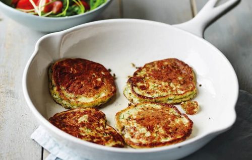 Cheesy ricotta and herb pancakes