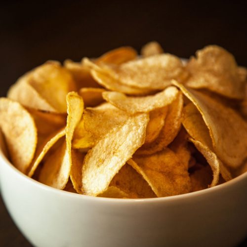 Bowl of potato chips
