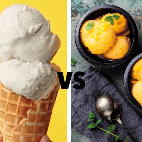 Which is healthier: ice cream or sorbet?
