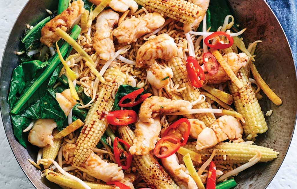 Sweet and spicy fish stir-fry