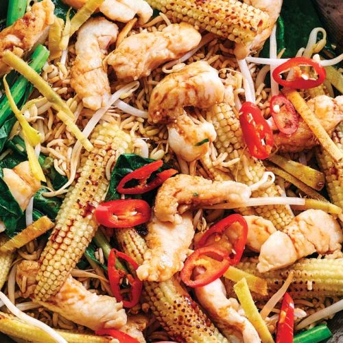 Sweet and spicy fish stir-fry