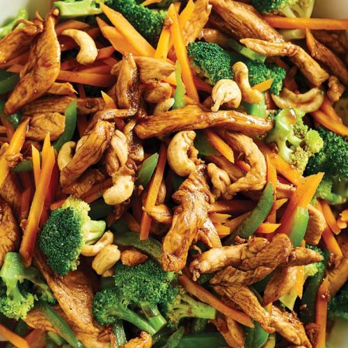 Honey soy chicken and broccoli stir-fry