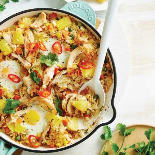 Thai-style chicken with pineapple rice