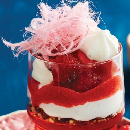 Layered berry trifle