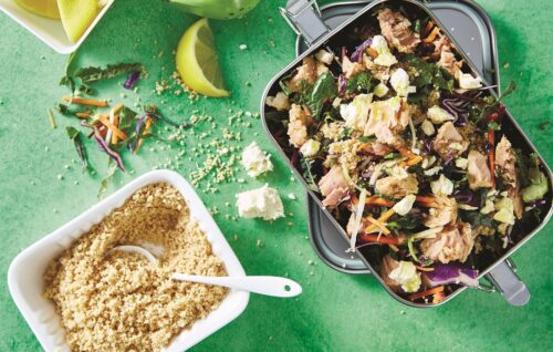 Chilli tuna, couscous and slaw salad